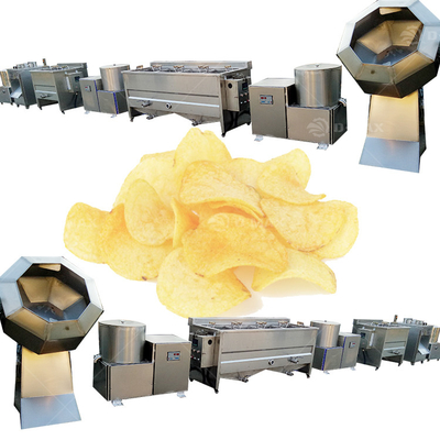Máquina elétrica de fabricação de batatas fritas 3HP para linha de processo de pequena escala semiautomática