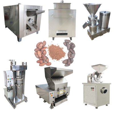 0Máquina de processamento de grãos de cacau de 75 kW para produção de chocolate líquido e pó de cacau