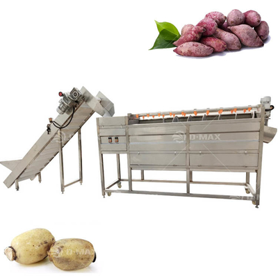 Linha de processamento de vegetais de alta velocidade com potência de 3,75 kW e tecnologia de limpeza de bolhas