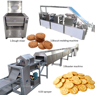 Máquina contínua de fabricação de biscoitos para linha de produção de biscoitos em pequena escala
