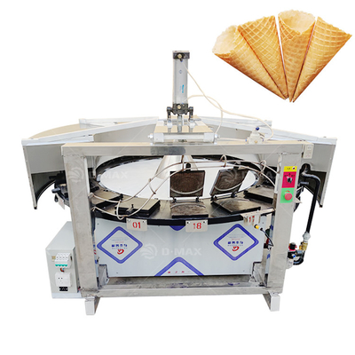 Máquina de fabricação de lanches fácil de operação para rolos de ovos de taça de waffle e biscoitos de wafer macio