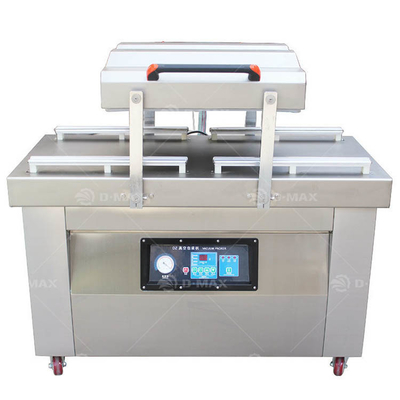 Grande máquina de embalagem de vazio de carne de câmara dupla para arroz, peixe e alimentos