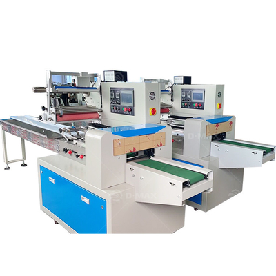 Máquina de embalagem de almofadas de biscoitos de enchimento de grânulos de pó de grau industrial automático