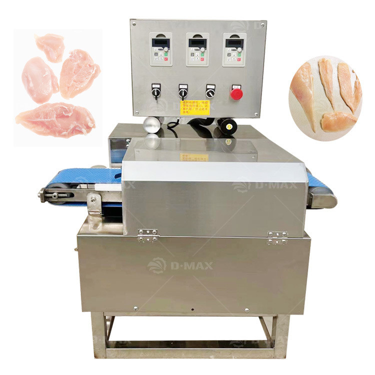 Máquina para cortar carne congelada paralela perfeita para cortar peito de frango e carne de peixe