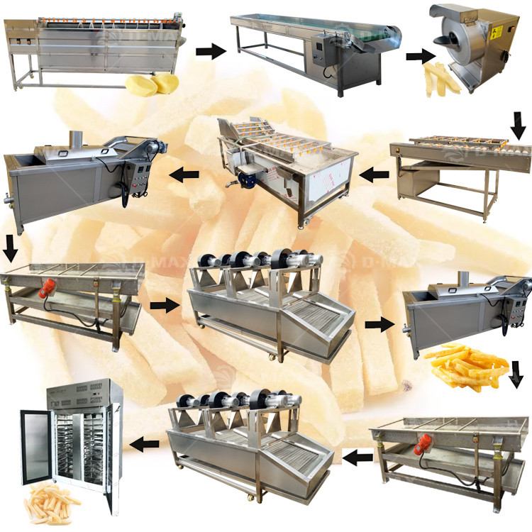 120 KG Chips de Batata Congelada Fabricação de Máquina Linha de Produção com atributo do produto