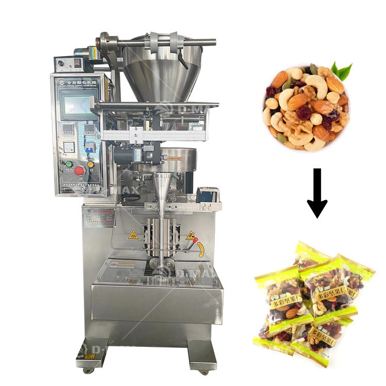 Máquina de embalagem vertical automática Ideal para lanches Alimentos Nozes doces Pipocas Grão de café