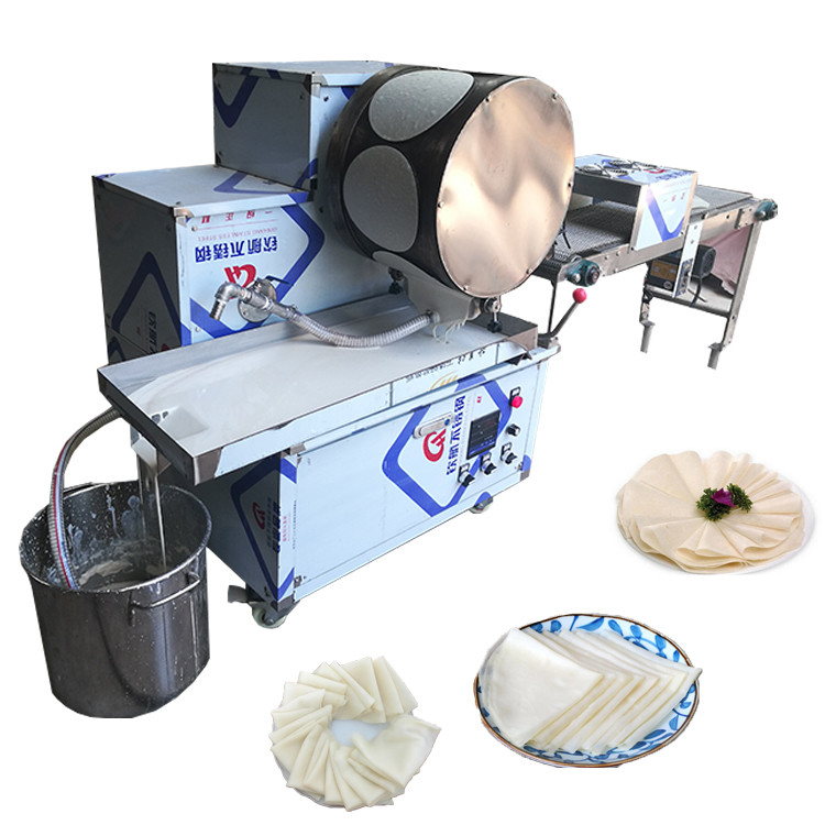 Samosa Pastry Sheet Maker Spring Roll Skin Wrapper Sheeter para produção em grande volume